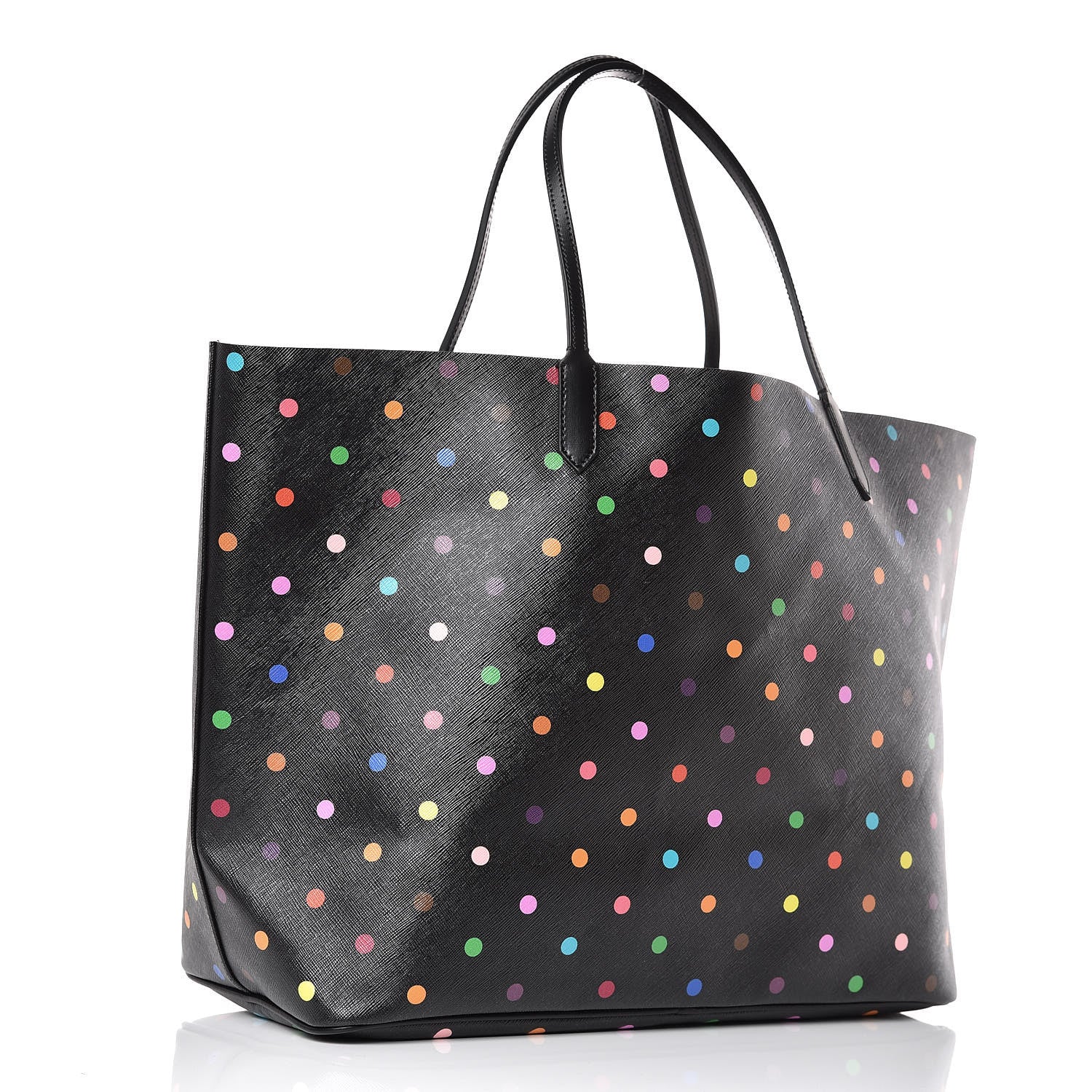 Givenchy Textured Coated Canvas Large Dots Print Antigona Tote Black 4 of 11
