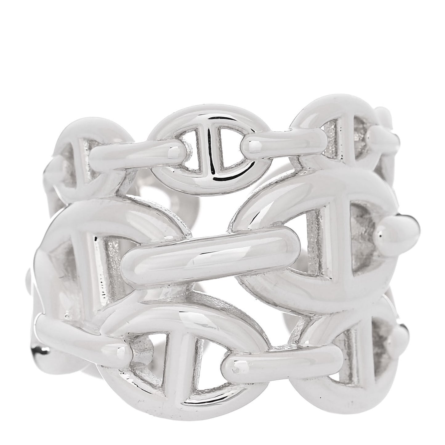 Sterling Silver GM Chaine d'Ancre Enchainee Band Ring 54 7