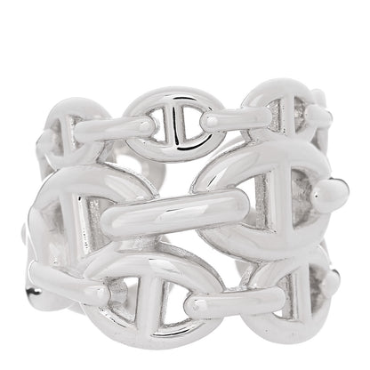 Hermes Sterling Silver GM Chaine d'Ancre Enchainee Band Ring 54 7 1 of 7