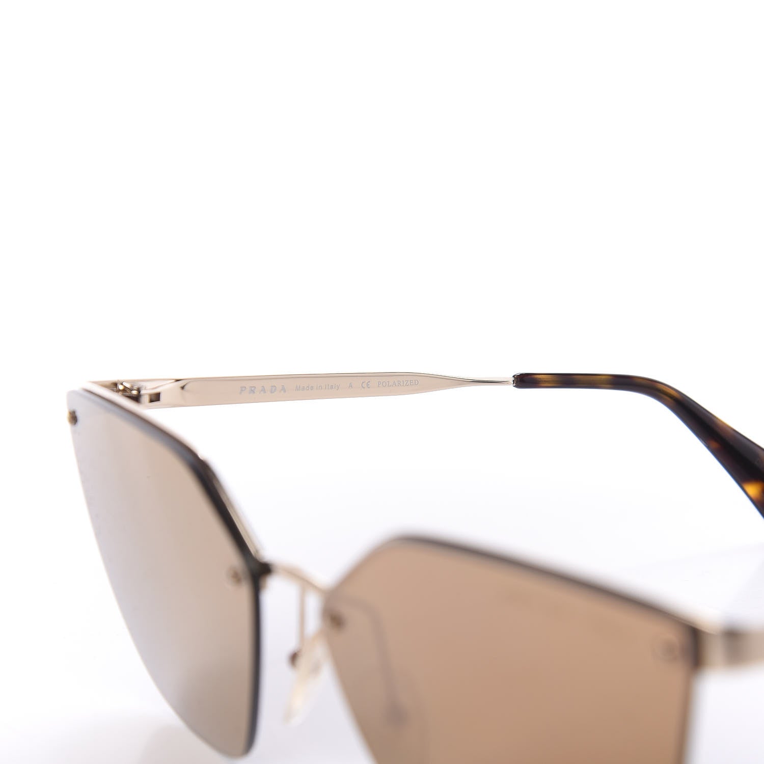 Prada Cat Eye Sunglasses SPR 68T Gold 5 of 8