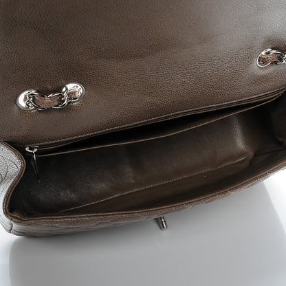 Chanel Caviar Quilted Jumbo Single Flap Brown 5 of 9