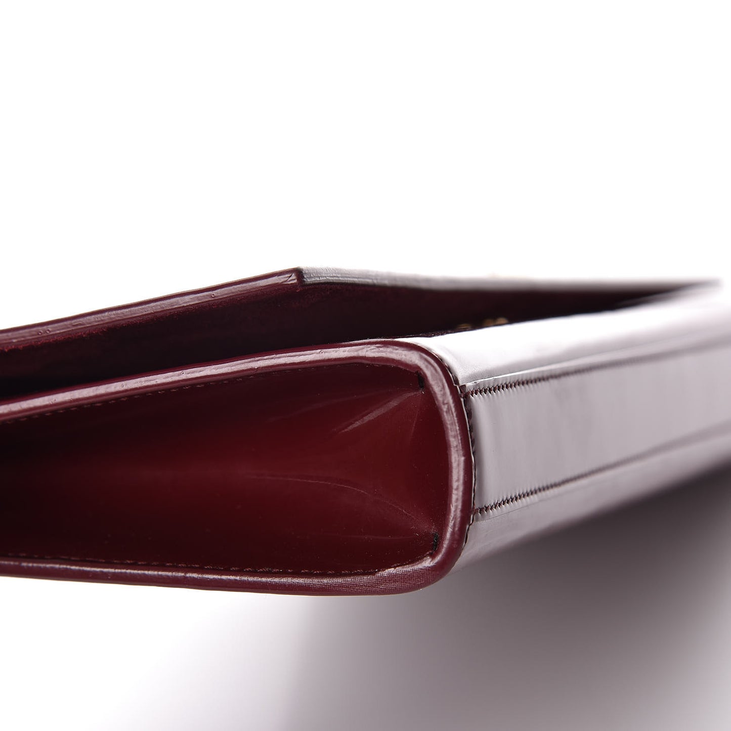 Patent Classic Monogram Cassandre Clutch Dark Red