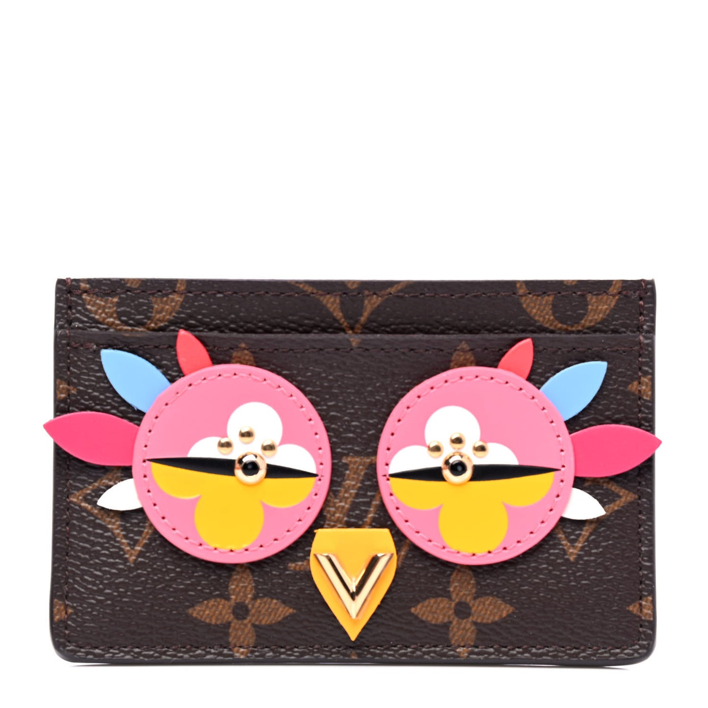 Monogram Lovely Birds Card Holder