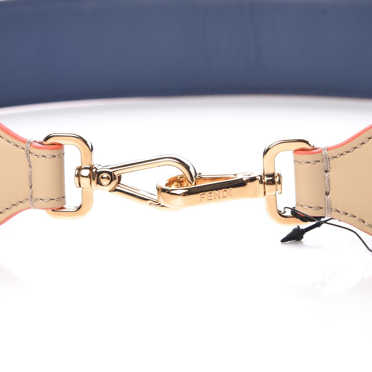 Vitello Century Plexiglass Bi-Color Studded Strap You Amido Blu Scuro