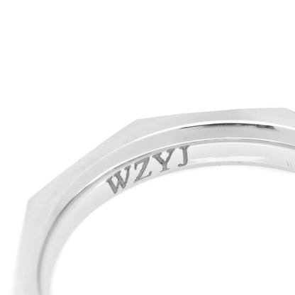 Graff 18K White Gold 3.2mm Laurence Graff Signature Wedding Band Ring 54 6.75 4 of 6
