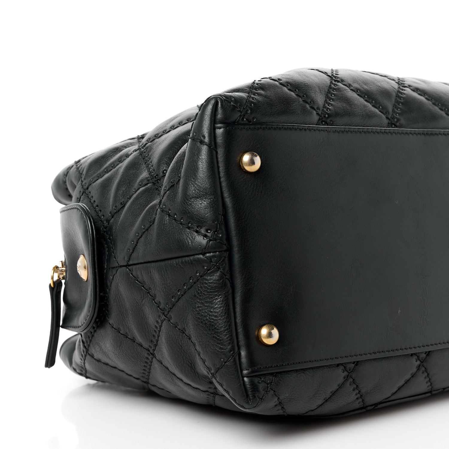 Chanel Calfskin Stitched Medium Retro Chain Tote Black 11 of 12