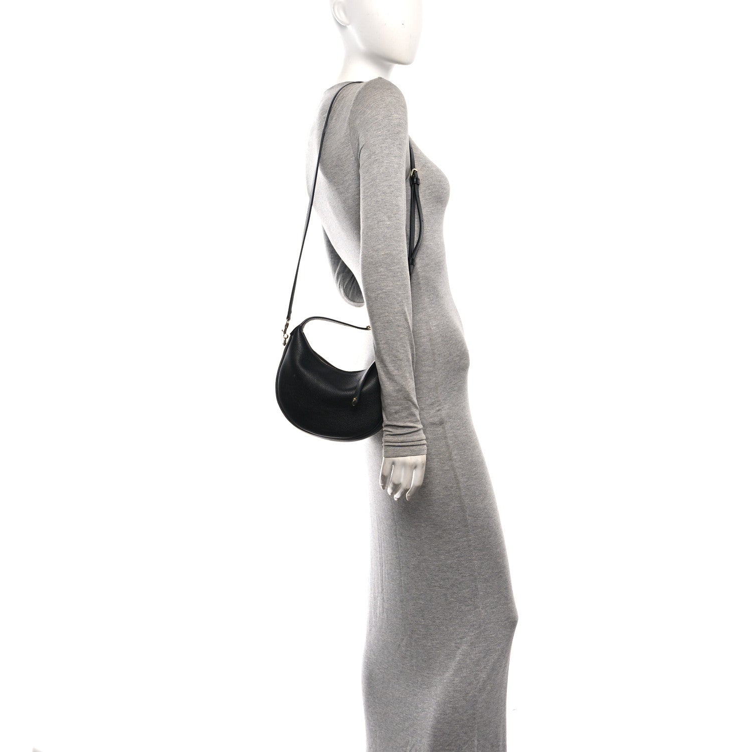 Celine Supple Grained Calfskin Teen Lulu Shoulder Bag Black 2 of 12