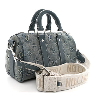 Louis Vuitton Monogram Washed Denim Keepall Bandouliere 25 3 of 10