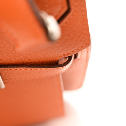 Hermes Taurillon Clemence Jypsiere 28 Orange 16 of 16
