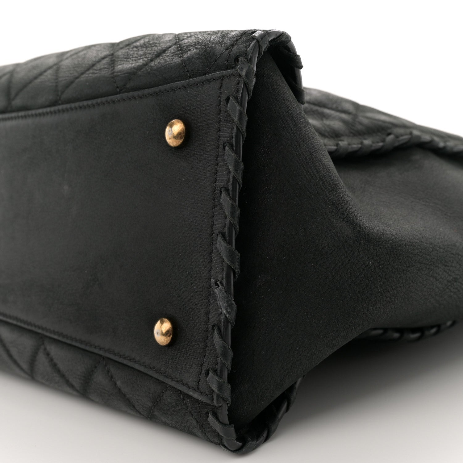 Chanel Iridescent Calfskin Quilted Happy Stitch Shopping Tote Black 10 of 12