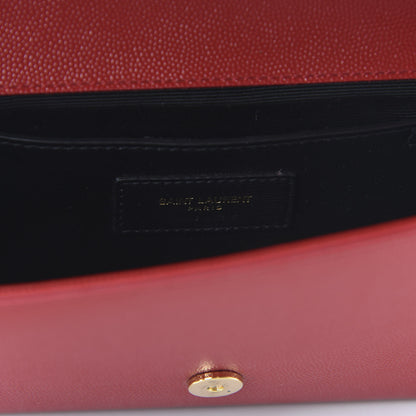 Saint Laurent Grain De Poudre Classic Monogram Cassandre Clutch New Red 8 of 9