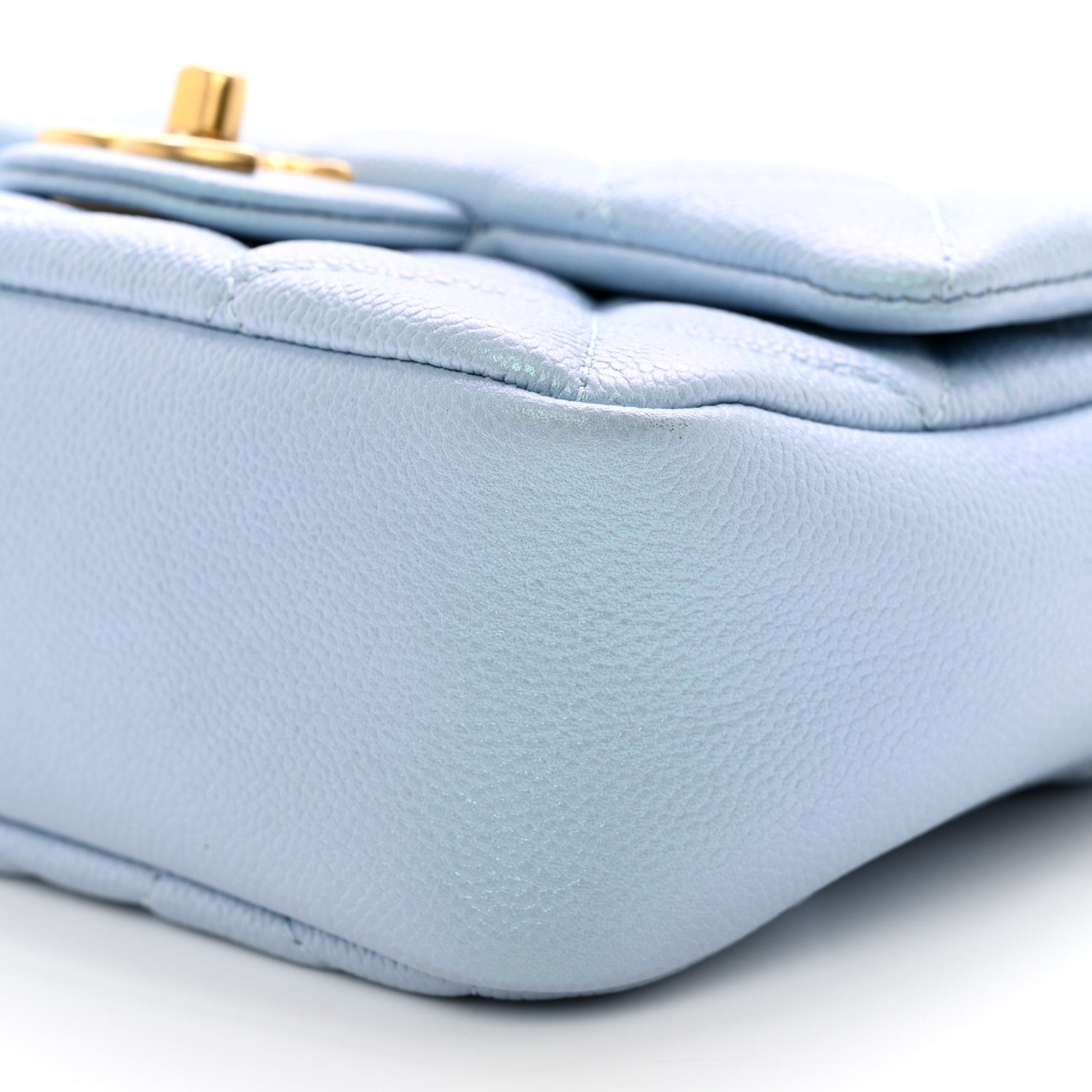 Chanel Iridescent Caviar Quilted Mini My Perfect Flap Light Blue 10 of 10