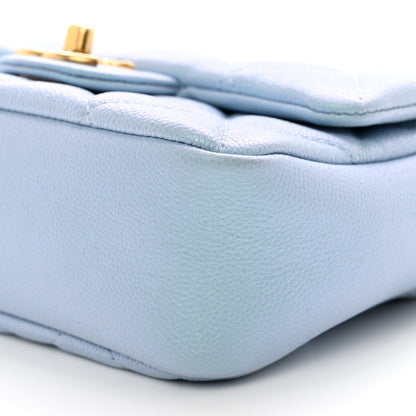 Chanel Iridescent Caviar Quilted Mini My Perfect Flap Light Blue 10 of 10