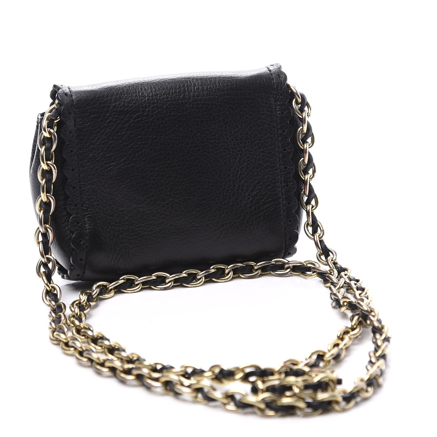 Soft Matte Calfskin Mini Cookie Flap Black
