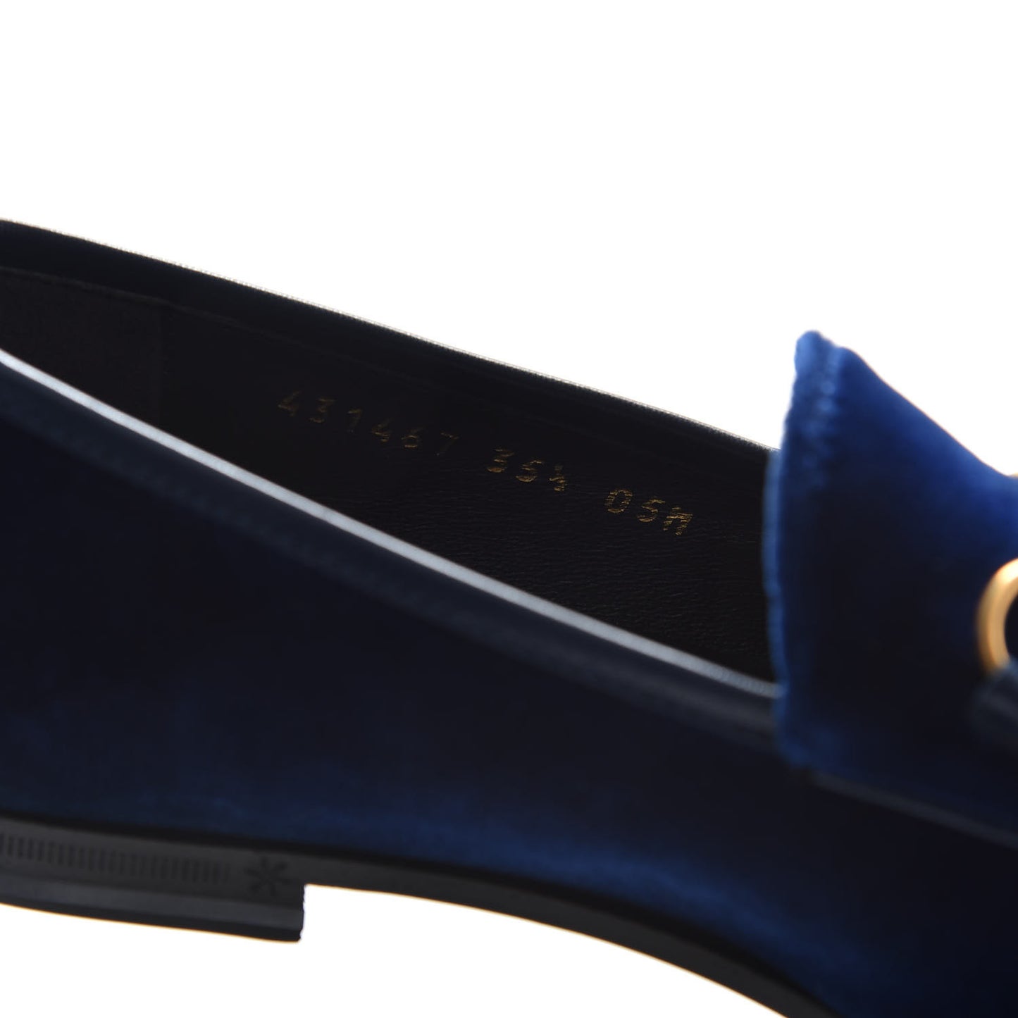 Velvet Horsebit Womens Jordaan Loafers 35.5 Blue Cobalt