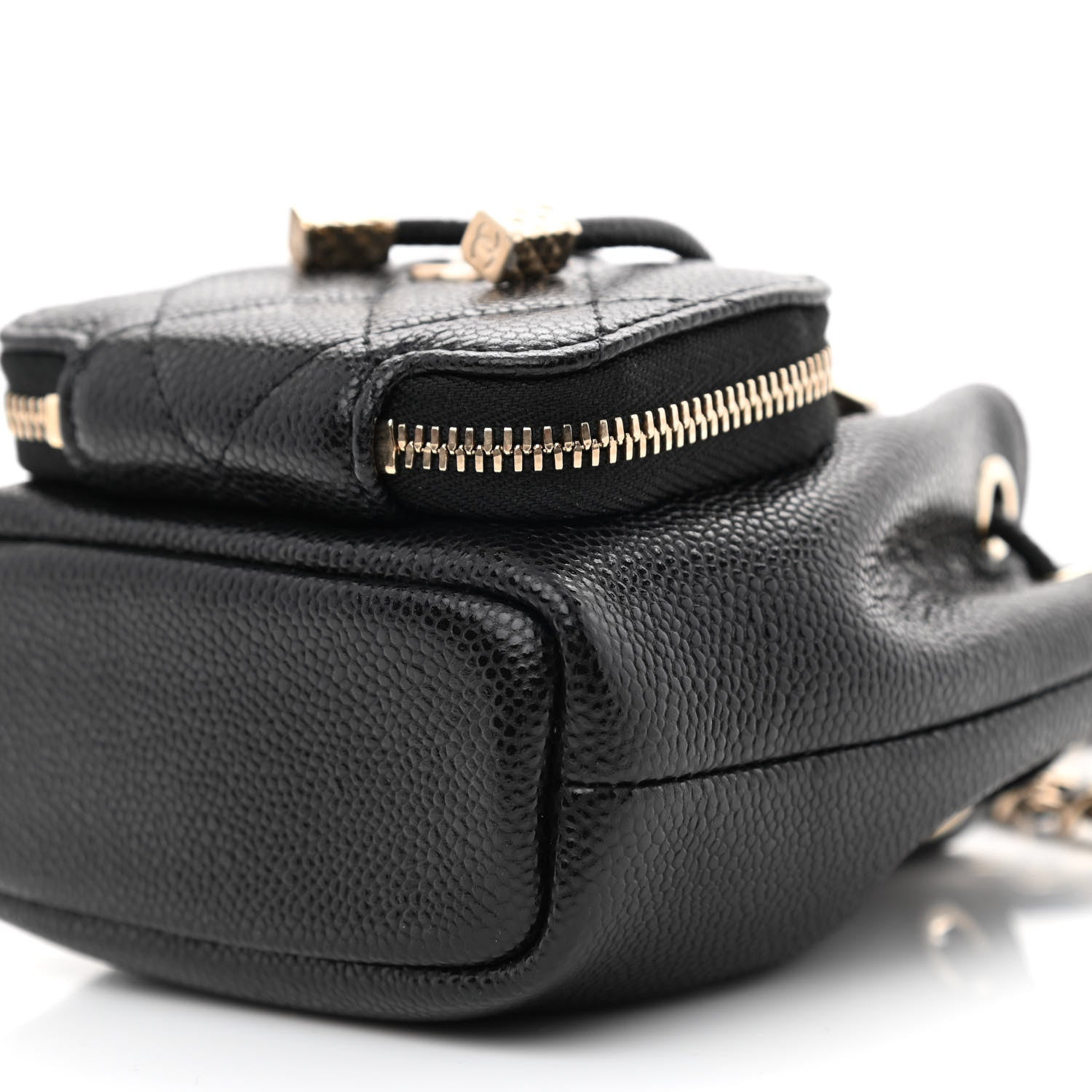 Chanel Caviar Quilted Mini CC Pocket Bucket Bag Black 10 of 10
