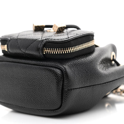 Chanel Caviar Quilted Mini CC Pocket Bucket Bag Black 10 of 10