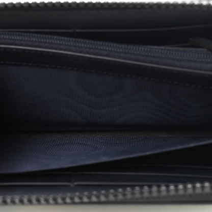 Gucci GG Supreme Monogram Blooms Zip Around Wallet Blue 5 of 9