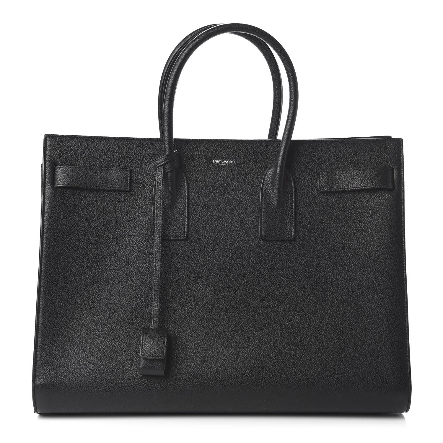 Saint Laurent Grained Calfskin Large Sac De Jour Carryall Black 1 of 9