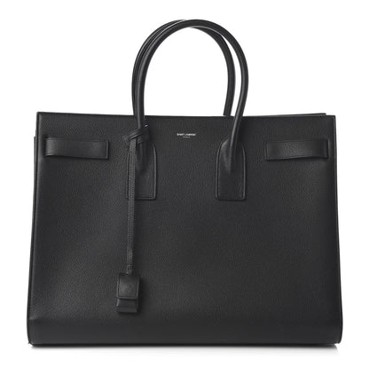 Saint Laurent Grained Calfskin Large Sac De Jour Carryall Black 1 of 9