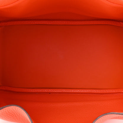 Hermes Taurillon Clemence Lindy 26 Orange Poppy 5 of 13
