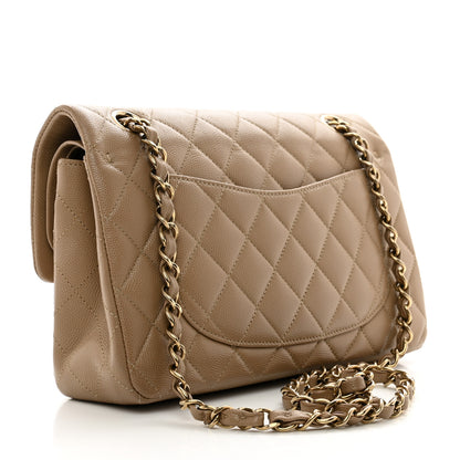 Chanel Caviar Quilted Small Double Flap Dark Beige 3 of 13