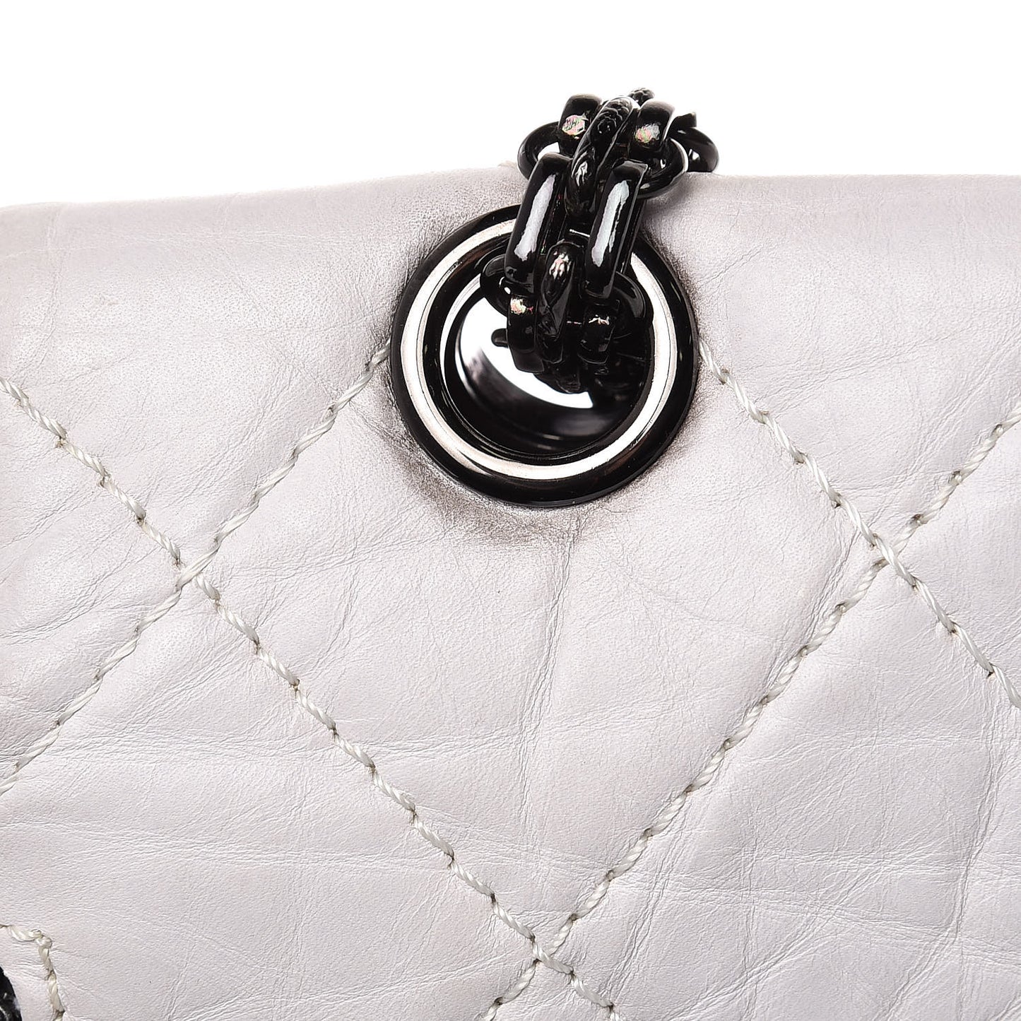 Aged Calfskin Reissue XL Maxi Flap White
