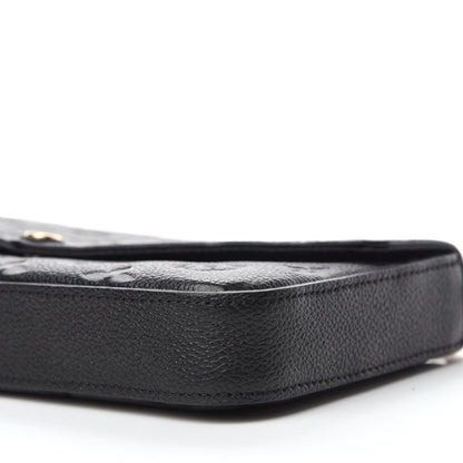 Louis Vuitton Empreinte Pochette Felicie Chain Wallet Black 7 of 13