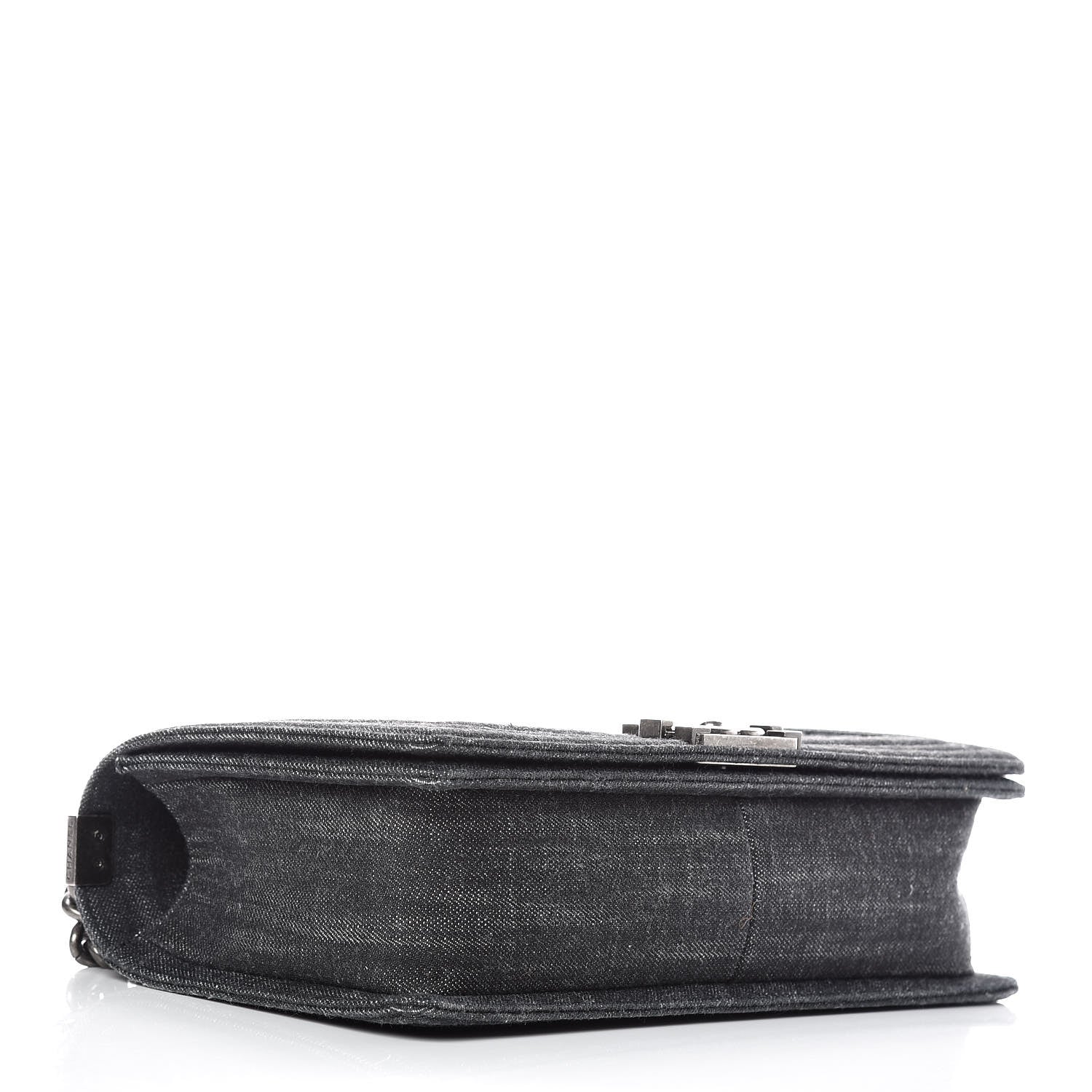 Chanel Denim Quilted New Medium Boy Flap Black 4 of 9