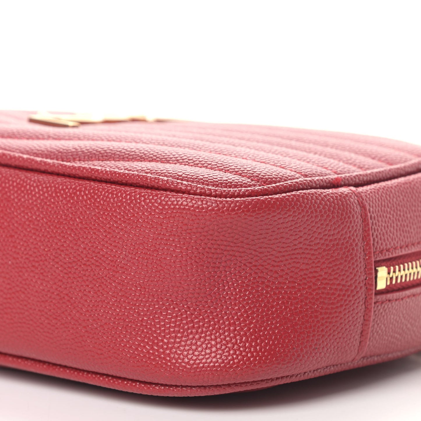 Grain De Poudre Matelasse Monogram Mini Lou Camera Bag Eros Red
