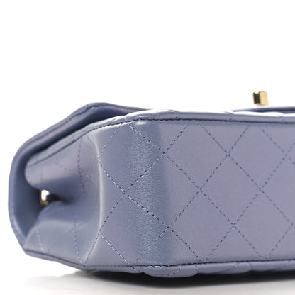 Chanel Iridescent Lambskin Quilted Mini Rectangular Flap Light Purple 9 of 10