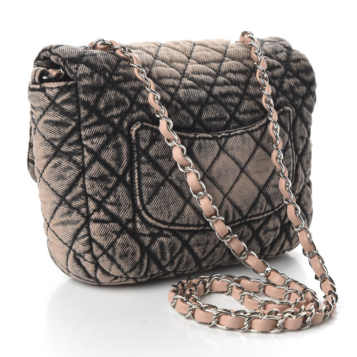 Chanel Washed Denim Quilted Small Denimpression Flap Rose Clair 3 of 11