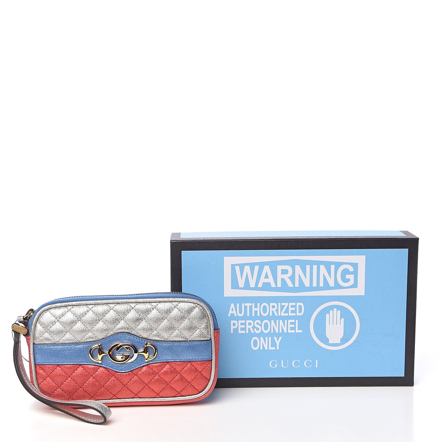Gucci Laminated Nappa Trapuntata Zumi iPhone Case Rosso Marine Argento 10 of 10
