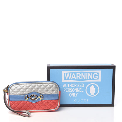 Gucci Laminated Nappa Trapuntata Zumi iPhone Case Rosso Marine Argento 10 of 10