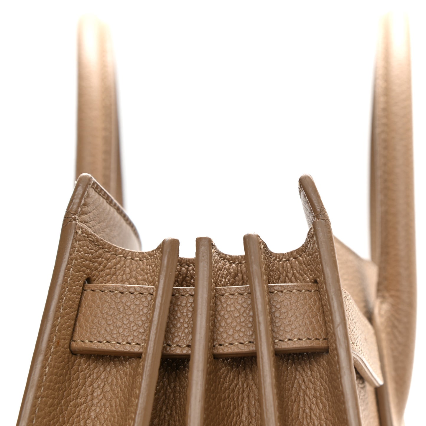 Grained Calfskin Baby Sac De Jour Taupe