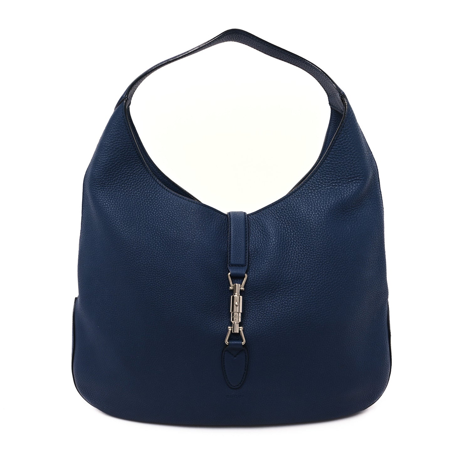 Soft Grained Calfskin Large Jackie Hobo Classic Blue Marine