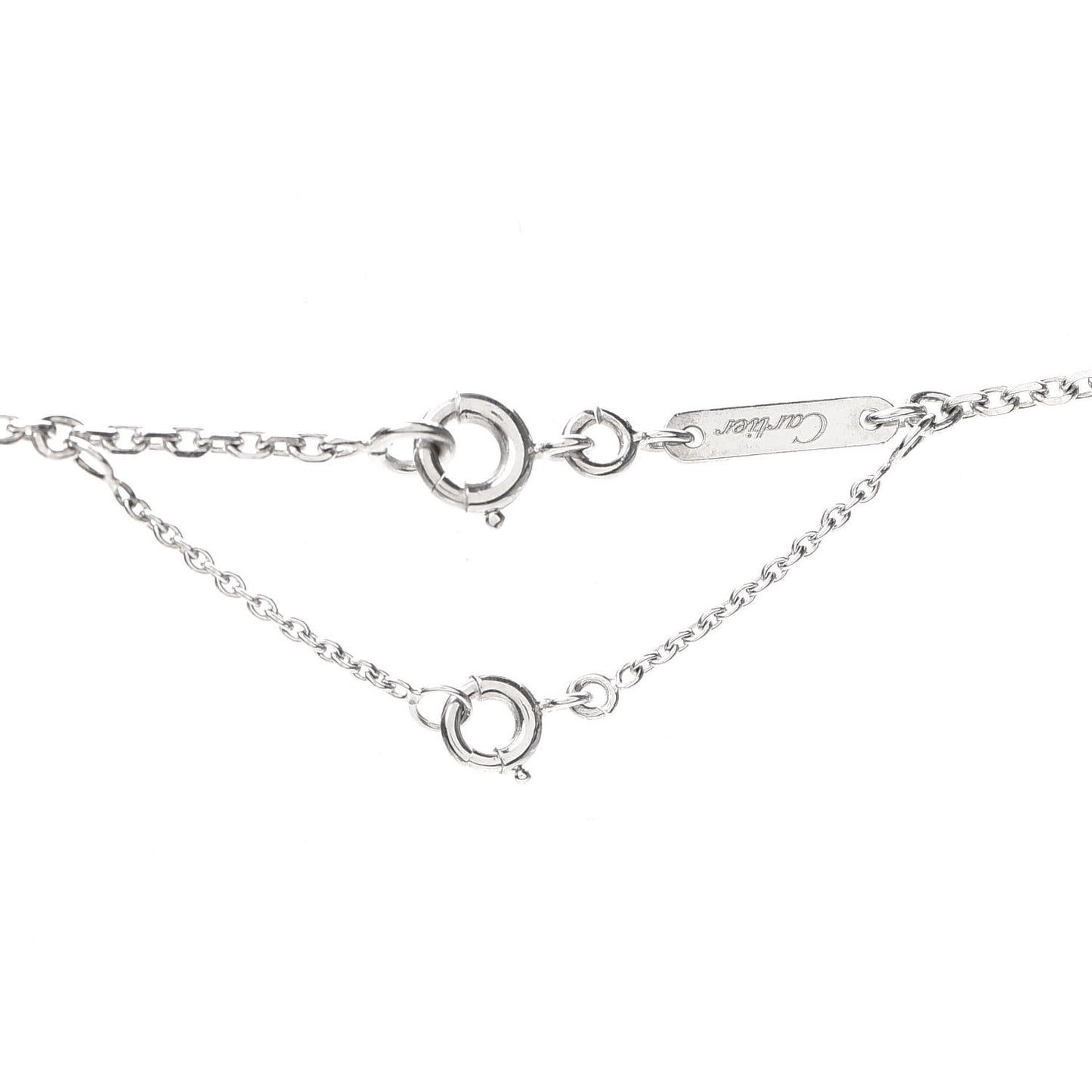18K White Gold Medium Hearts and Symbols Necklace