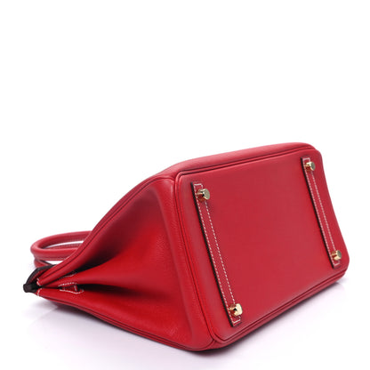Hermes Epsom Candy Birkin 30 Rouge Casaque Bleu Thalassa 4 of 10