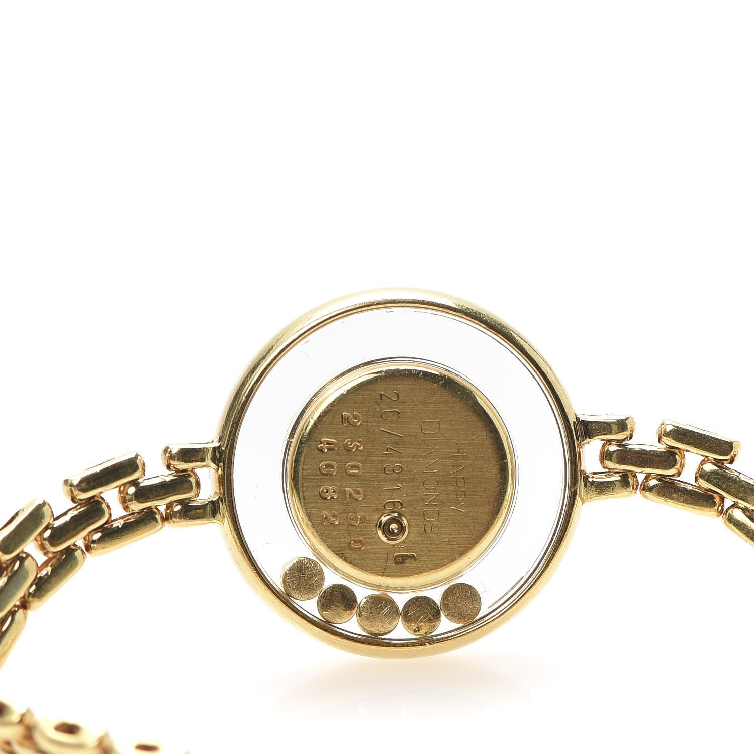 Chopard 18K Yellow Gold 5 Diamond 20mm Happy Diamonds Quartz Watch 5 of 6