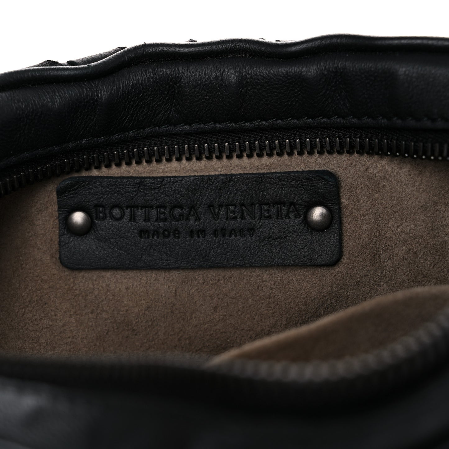 Nappa Intrecciato Belt Bag Black