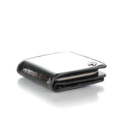 Chanel Patent Compact Zip Wallet Black 5 of 7
