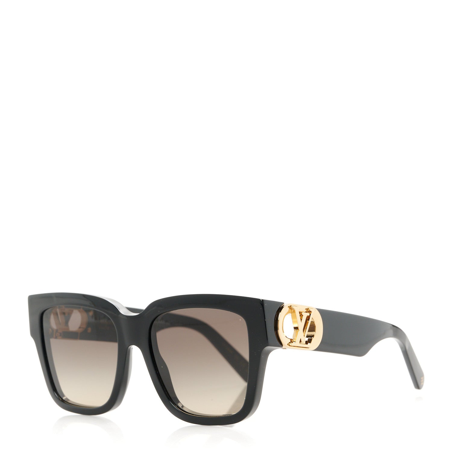 Louis Vuitton Acetate LV Link PM Square Sunglasses Z1566W Black 1 of 10