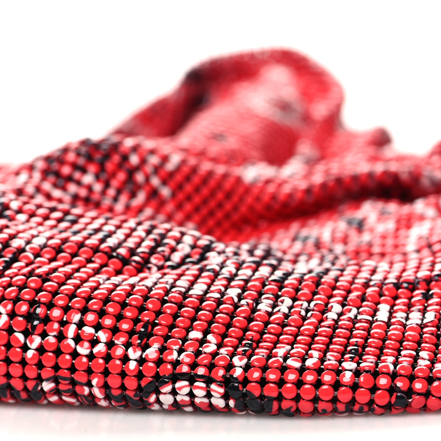 Alexander Wang Twill Chainmail Mesh Printed Bandana Scarf Bag Bright Red 8 of 10