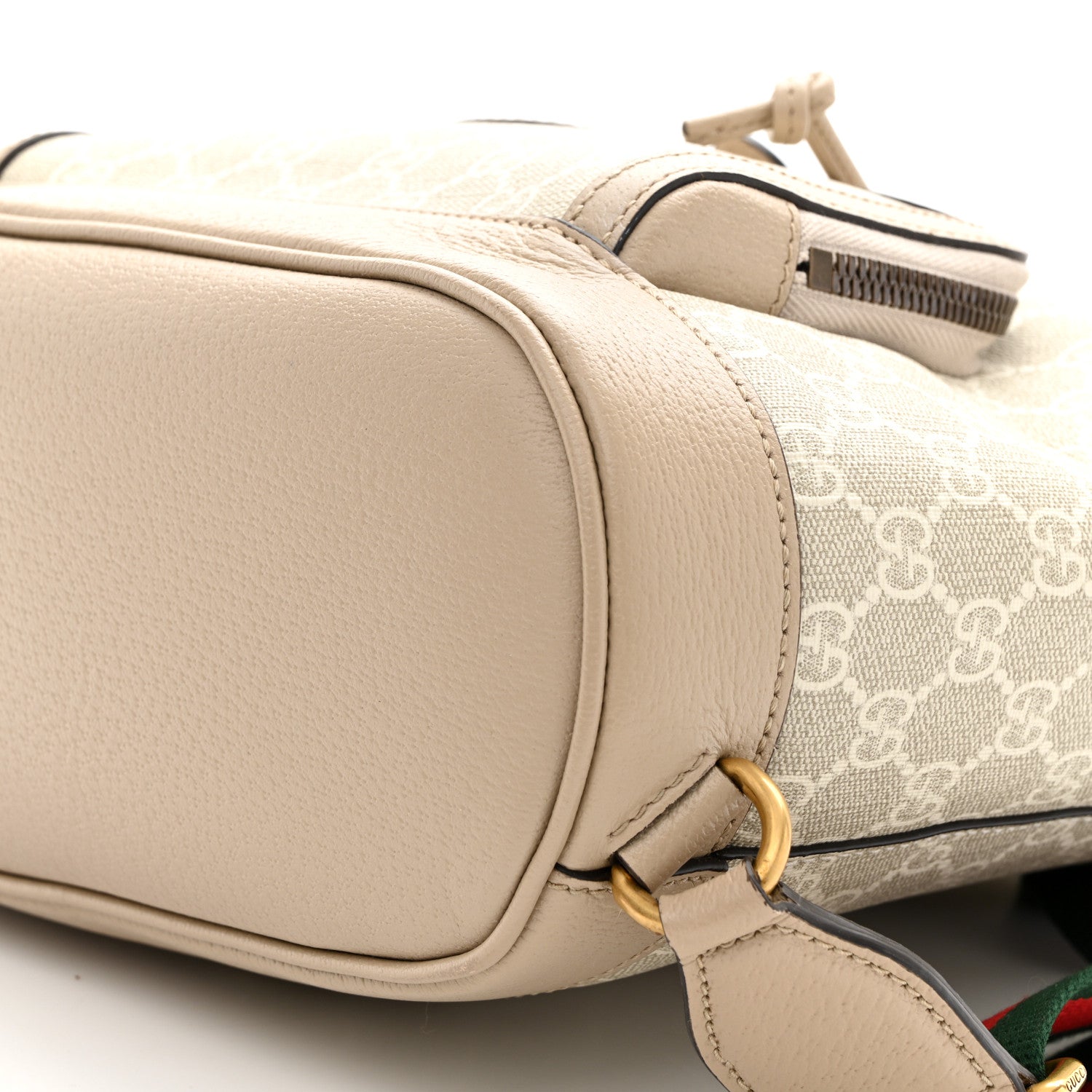 Gucci GG Supreme Monogram Azalea Calfskin Retro Interlocking G Buckle Backpack Beige Mystic White 10 of 10