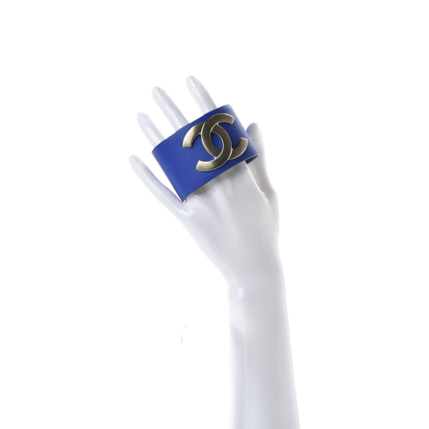 Calfskin CC Wide Cuff M Blue