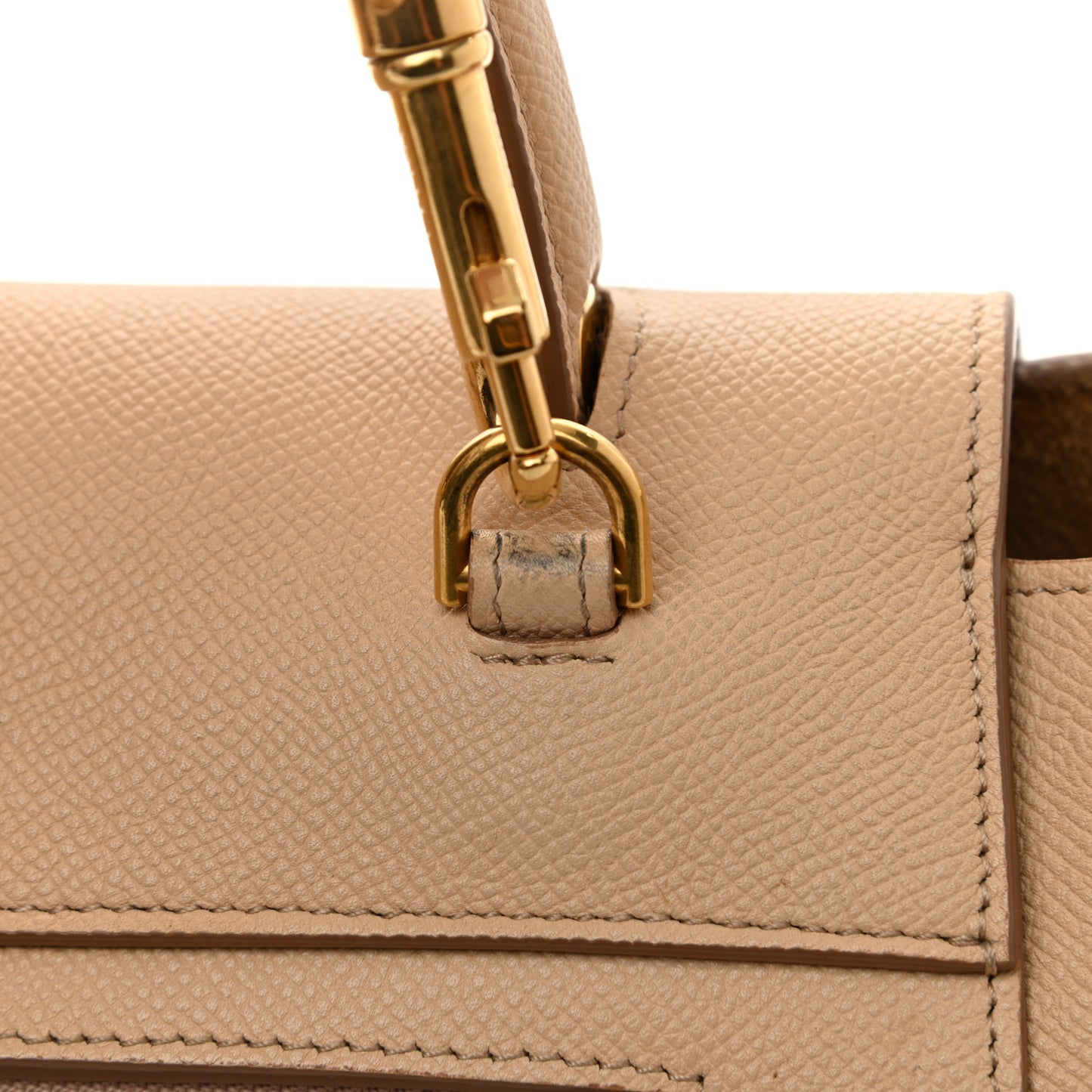 Grained Calfskin Micro Belt Bag Nude