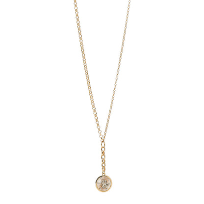 Foundrae 18K Yellow Gold Diamond Medium Resilience Medallion Belcher Chain Necklace 1 of 6