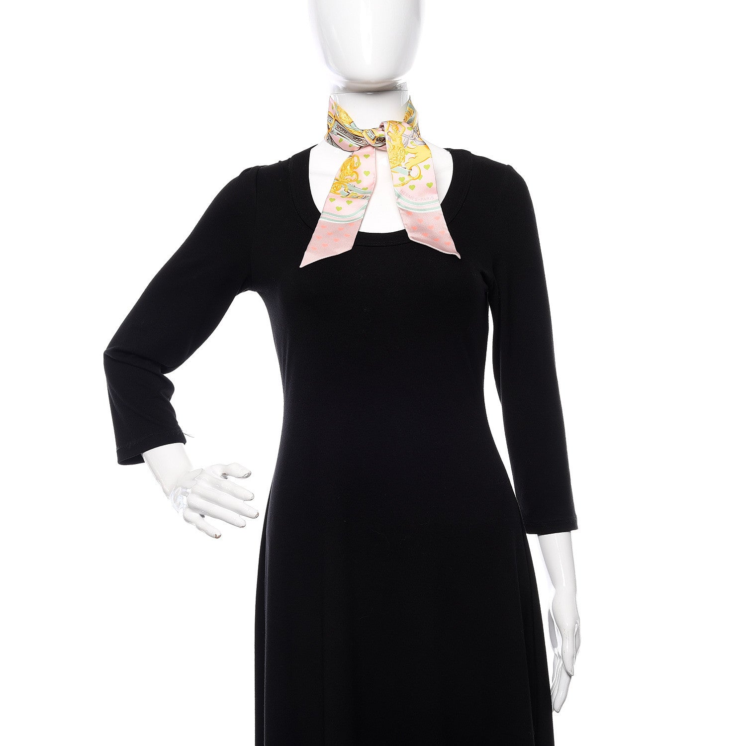 Hermes Silk Brides De Gala Love Twilly Parme Vert D Eau Vieux Rose 2 of 4