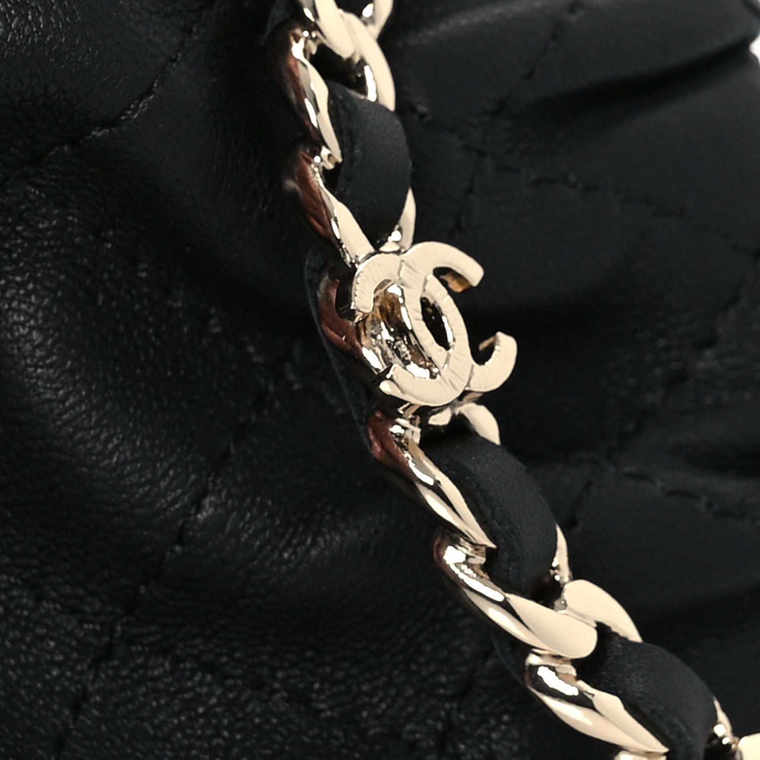 Chanel Lambskin Stitched Chain Belt Black 7 of 7