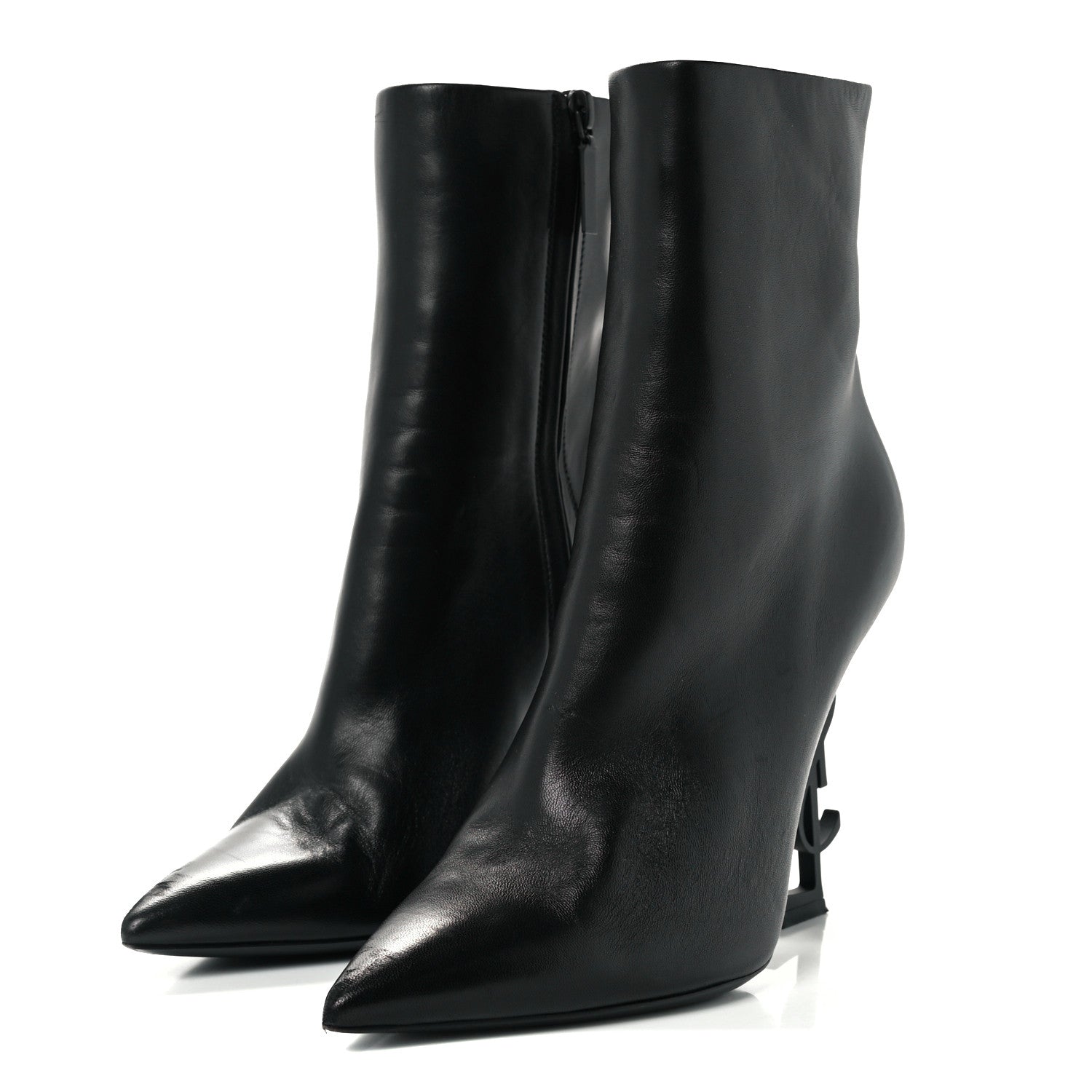 Saint Laurent Calfskin Opyum Ankle Boots 39.5 Black 2 of 11